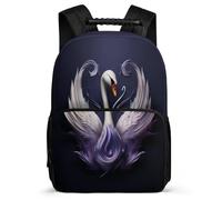 TPISLI Back Pack Boys Swan School Bag Girls, Cute Schoolbag White Swan Rucksack for Primary Kid School Travel, Lightweight Kids Backpack