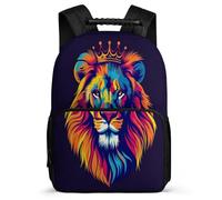 TPISLI Back Pack Lion Bag for Girls 9-16 Years Rucksack Lions Animal King Backpack 7-10 Year Bookbag Elementary Secondary Schoolbag Kids Business Bookbag Daypack