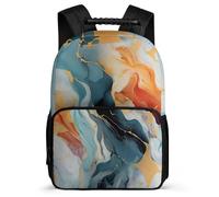 TPISLI Back Pack Marble Pattern Bag for Girls 9-16 Years Rucksack Colourful Backpack 7-10 Year Bookbag Elementary Secondary Schoolbag Kids Business Bookbag Daypack