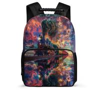 TPISLI Back Pack Train School Bags for Kids Children 8-16 Year Large Casual Daypack Bookbag Railway Train Rucksack Elementary Schoolbags for Boy Girl