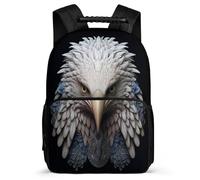 TPISLI Back Pack White Headed Eagle School Bags for Kids Children 8-16 Year Large Casual Daypack Bookbag Bird Theme Rucksack Elementary Schoolbags for Boy Girl