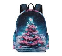 TPISLI Backpack Christmas Trees for Boys Girls Ages 11-16 School Bag Christmas Theme Daypack for Senior Classes, Practical 14 Inch Laptop Bag for Outdoor Trips and Classes