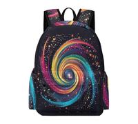 TPISLI Backpack Colored Lines Boys Girls School Bag 3D Vortex Rucksack Age 10-15 for Senior Classes, Cool 11.6 Inch Laptop Daypack for Books, Lessons and Travel
