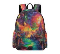 TPISLI Backpack Colorful Cosmos for Boys Girls School Years 6-10 School Bag Planet Daypack for Senior Classes, Practical Outdoor Rucksack for Daily Study and Weekend Use