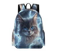 TPISLI Backpack Cute Cat for Boys Girls Year 5-9 School Bag Cool Kitten Daypack for School Travel, Modern Outdoor Rucksack for Autumn Trip and Study Days and Weekend Day Trips