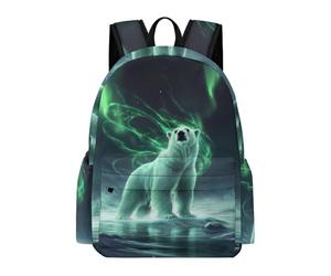 TPISLI Backpack for Boys Kids Elementary Polar Bear Illustration， School Bookbag Girls Laptop Bag Travel Rucksack Animal Design Back Pack for Teenage Secondary School