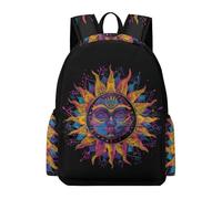 TPISLI Backpack for Girls, Cute Bohemian Sun School Bag Sun God Kids Backpack for School, Daily Children's Rucksack Bookbag for Kindergarten with Bottle Pockets