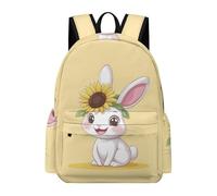 TPISLI Backpack for Kids Teenagers Rabbit Pattern Rucksack School Bag Camo Daypack Cute Bunny Motif Travel Bag for Days Out PE Sports Back to School Gifts