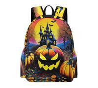 TPISLI Backpack Halloween Theme Boys Girls School Bag Halloween Theme Rucksack 8-14 Years Old for School Travel, Cool 13.3 Inch Laptop Rucksack for Day Trips and Birthday Gift