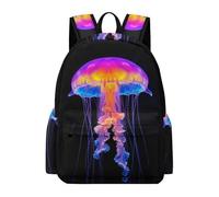 TPISLI Backpack Jellyfish Boys Girls School Bag Ocean Creature Rucksack Age 10-15 for Senior Classes, Cool 11.6 Inch Laptop Daypack for Books, Lessons and Travel