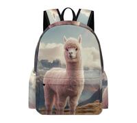 TPISLI Backpack Kawaii Alpaca for Boys Girls Year 5-9 School Bag Animal Llama Daypack for School Travel, Modern Outdoor Rucksack for Autumn Trip and Study Days and Weekend Day Trips