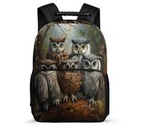 TPISLI Backpack Owl Bag for 6-10 Years Old Boys, Kid Back Pack Bird Theme School Rucksack Cute Primary School Book Bags for Girls Children's Schoolbag with Front Pocket