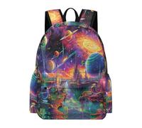 TPISLI Backpack Planet Boys Girls School Bag Cosmos Rucksack Age 8-14 for School Travel, Lightweight 14 Inch Laptop Bag for Spring Outing and Daily Classes