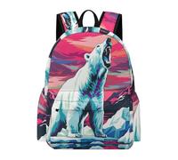 TPISLI Backpack Polar Bear Boys Girls School Bag Animal Bear Rucksack Age 10-15 for Senior Classes, Cool 11.6 Inch Laptop Daypack for Books, Lessons and Travel