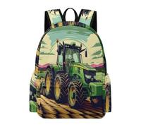 TPISLI Backpack Tractor Print School Back Pack for Teenager, Lightweight Classic Casual Rucksack, Aesthetic Backpack for School College Car Motif Gifts Boys And Girls