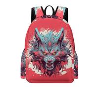 TPISLI Backpack Wolf 3D Printed for Boys Girls Ages 11-16 School Bag Animal Wolves Daypack for Senior Classes, Practical 13.3 Inch Laptop Rucksack for Autumn Trip and Study Days
