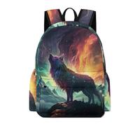 TPISLI Backpack Wolf Pattern for Boys Girls Ages 8-12 School Bag Animal Wolves Daypack for School Travel, Modern 15.6 Inch Laptop Bag for Daily Study and Weekend Use