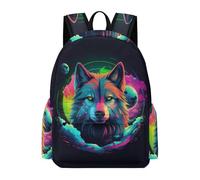 TPISLI Backpack Wolves Motif for Boys Girls 9-14 Years Old School Bag Animal Wolf Daypack for School Travel, Practical 15.6 Inch Laptop Backpack for Study Days and Travel
