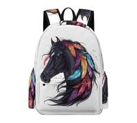 TPISLI Backpacks Horse Motif School Bag for Boys 8-12 Years College Backpack Travel Daypack Animal PatternLarge Bookbags for Teens Girls Students