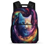 TPISLI Bag Cat School Backpack for Kids Kindergarten Elementary School Bag 3D Kitten Rucksack for Boys Girls with Side Pockets Bookbag Purse