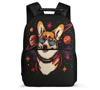 TPISLI Bag Corgi School Backpack for Kids Kindergarten Elementary School Bag Dog Print Rucksack for Boys Girls with Side Pockets Bookbag Purse