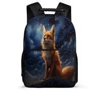 TPISLI Bag Fox School Backpack for Kids Kindergarten Elementary School Bag Animal Rucksack for Boys Girls with Side Pockets Bookbag Purse