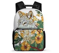 TPISLI Bag Girls Animal Wolf School Backpack Kid 8-16 Years Old, Schoolbag Students Bookbag Wolve Rucksack Nylon And Felt Knapsack for Teen