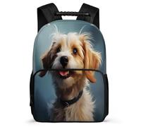 TPISLI Bag Sheepdog Dog School Backpack for Kids Kindergarten Elementary School Bag Puppie Animal Rucksack for Boys Girls with Side Pockets Bookbag Purse