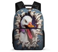 TPISLI Bag Swan School Backpack for Kids Kindergarten Elementary School Bag Cartoon Animal Print Rucksack for Boys Girls with Side Pockets Bookbag Purse