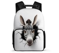 TPISLI Bag Zebra School Rucksack for Primary School Boy Backpack 3D Animal Zebra Rucksack Kids Bookbag Lightweight Back Pack Daily Daypack