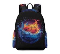 TPISLI Basket Ball Daypack Kids School Years 5-9 Basketball Rucksack Students Year 6 Lightweight Durable 14 Inch Laptop Rucksack Junior School Daily Use Everyday Use