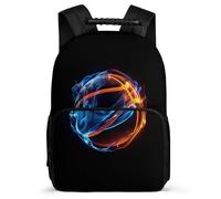 TPISLI Basket-Ball Print Daypack School Years 1-4 for Students Primary Age 6-11 Basketball Motif Rucksack Girls Boys, Side Pockets Adjustable Straps Daily Essentials