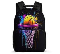 TPISLI Basketball Backpack for Kids and Teens Primary Classes Basketball School Bag Primary Age 6-11 Girls Boys, Sturdy Handle Adjustable Straps Outdoor Day Trips