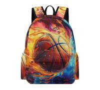 TPISLI Basketball Motif Backpack School Bag Basketball Kids Teens 8-15 Daypack for Daily Classes, Modern Outdoor Rucksack for Daily Study and Weekend Use and Class Travel Use