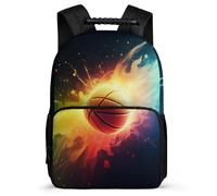 TPISLI Basketball School Backpack for Children School Years 1-4 Basketball Daypack Age 5-10 Kids and Teens, Soft Felt Details Sturdy Handle Travel Daily Use