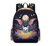 TPISLI Bats Moon Backpack Boys Girls Teens Age 10-15 School Bag Flying Squirrel Rucksack for Secondary Students, Cool 13.3 Inch Laptop Rucksack for Day Trips and Birthday Gift