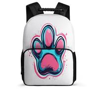 TPISLI Bear Paw Print Rucksack for Students Primary Classes Cute Animal School Bag 6-11 Years Kids and Teens, Padded Back Adjustable Straps Daily Essentials
