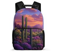 TPISLI Beautiful Cactus Rucksack for Kids and Teens 7-11 Year Olds Plants Print Backpack for Boys Girls Junior School, Sturdy Handle 1680D Fabric Short Trips