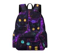 TPISLI Black Cat Bookbag Students Year 4 Animal Kitten Book Bag Boys 10-14 Year Olds Trendy Modern 11.6 Inch Laptop Daypack School Years 7-10 Travel Use Everyday Use