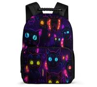 TPISLI Black Cat Daypack School Years 1-4 for Kids and Teens Primary Age 6-11 Cool Kitten Rucksack Students, Durable Soft Felt Details Birthday Gift