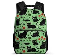 TPISLI Black Kitten Daypack for Boys Girls School Years 2-5 Cat Animal Backpack for Kids School Years 1-4, Sturdy Handle 1680D Fabric Daily Essentials