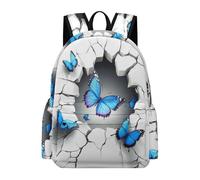 TPISLI Book Bag Butterfly 3D Print Backpack Butterfly School Bag Kids Primary Back Pack Kids Rucksacks, Backpacks for Girls Boys Kid School Sports Outdoor Travel