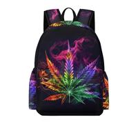 TPISLI Book Bag Cannabis Leaves Backpack Plant Print School Bag Kids Primary Back Pack Kids Rucksacks, Backpacks for Girls Boys Kid School Sports Outdoor Travel