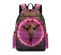 TPISLI Book Bag Giraffe Backpack Animal School Bag Kids Primary Back Pack Kids Rucksacks, Backpacks for Girls Boys Kid School Sports Outdoor Travel