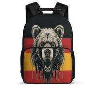 TPISLI Bookbag Bear Bag for Boy Girl 8-16 Years Old School Backpack German Flag Theme Rucksack Travel Multipurpose Backpack Picnic Bag for Boys & Girls