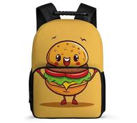 TPISLI Bookbag Burger Print School Backpack for Boys & Girls, Back Pack Food Pattern Rucksack Lightweight, Durable Travel Or Sports Bags for Kids Gift School Bag