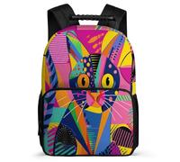TPISLI Bookbag Cat School Backpack for Girls And Boys School Bag with Animal Kitten Backpacks for Teenage Travel, Lightweight Rucksack