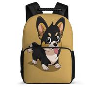 TPISLI Bookbag Corgi Bag for Boy Girl 8-16 Years Old School Backpack Dog Print Rucksack Travel Multipurpose Backpack Picnic Bag for Boys & Girls