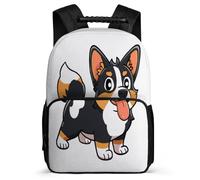 TPISLI Bookbag Corgi Bag for Boy Girl 8-16 Years Old School Backpack Dog Print Rucksack Travel Multipurpose Backpack Picnic Bag for Boys & Girls