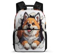 TPISLI Bookbag Corgi Dog Backpack for Boys & Kid, School Back Pack Puppy Animal Print Rucksack Lightweight, Durable Travel Or Sports Bags for Girls Gift School Bag